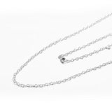 Joined Hearts Necklace 925 Sterling Silver Female Pendant DIY Necklace