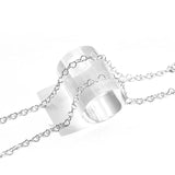 Joined Hearts Necklace 925 Sterling Silver Female Pendant DIY Necklace