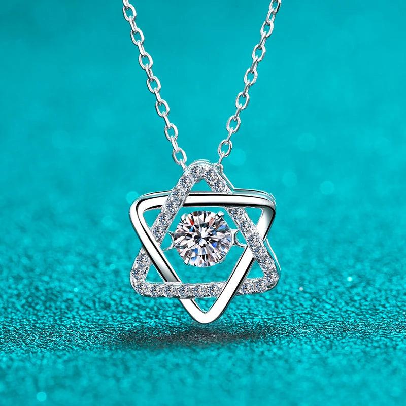 0.5ct Kramosan Stone Star Necklace - Simulated Diamond S925 Silver