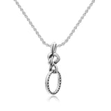 Knotted Heart Necklace Sterling Silver For DIY Jewelry