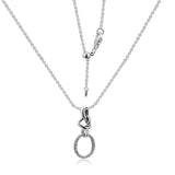Knotted Heart Necklace Sterling Silver For DIY Jewelry