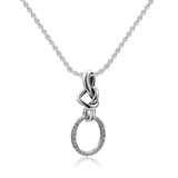Knotted Heart Necklace Sterling Silver For DIY Jewelry