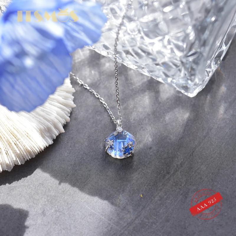 Ocean Gradient Shell Pendant Necklace S95 Silver Jewelry