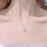 Ocean Gradient Shell Pendant Necklace S95 Silver Jewelry