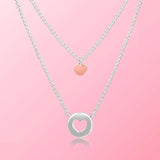 925 Silver Layered Heart Necklace