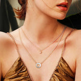 925 Silver Layered Heart Necklace