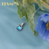 Sterling Silver Dragonfly Water Necklace Moonstone Pendant