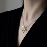 Olive Branch Necklace Love Pendant Winter Sweater Chain