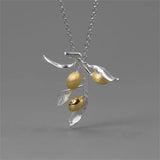 Olive Branch Necklace Love Pendant Winter Sweater Chain