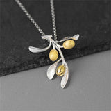 Olive Branch Necklace Love Pendant Winter Sweater Chain