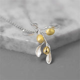 Olive Branch Necklace Love Pendant Winter Sweater Chain