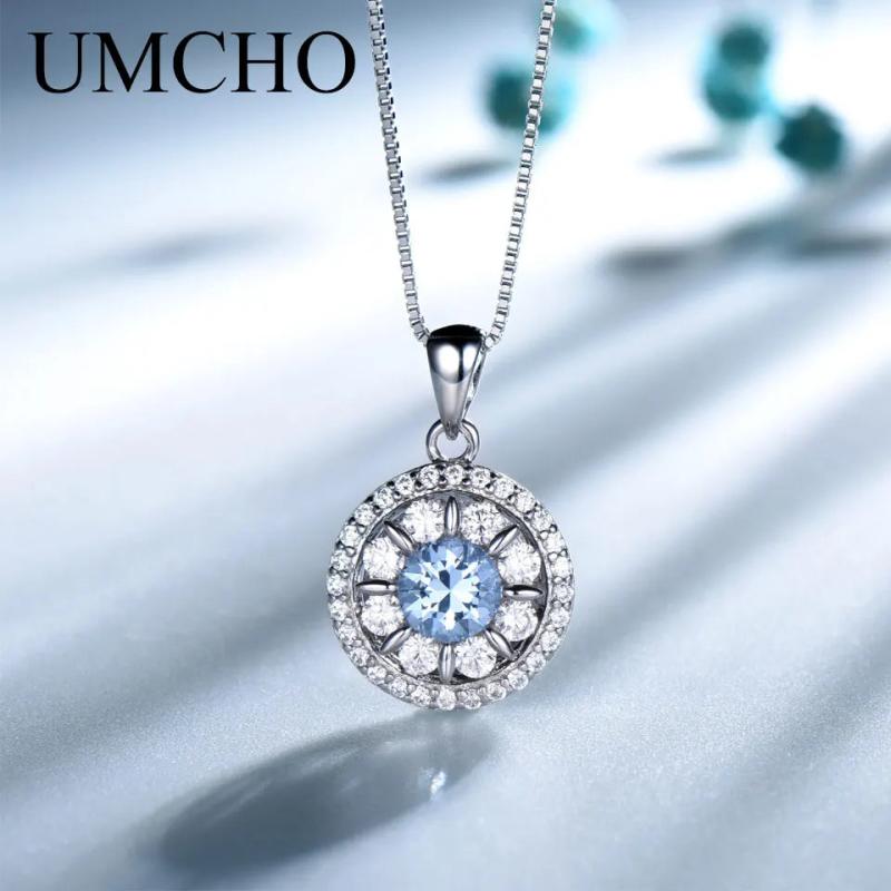 925 Silver Leaf Pendant Necklace with Gemstone for Girl