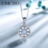 925 Silver Leaf Pendant Necklace with Gemstone for Girl