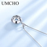 925 Silver Leaf Pendant Necklace with Gemstone for Girl
