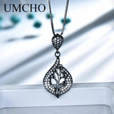 925 Silver Leaf Pendant Necklace Gemstone, Girl Gift Jewelry