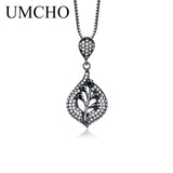 925 Silver Leaf Pendant Necklace Gemstone, Girl Gift Jewelry