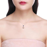925 Silver Christmas Tree Pendant Necklace Crystals From Austria Pearls Jewelry