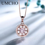 925 Silver Morganite Pendant Necklace Gemstone For Girl Gift