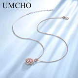 925 Silver Morganite Pendant Necklace Gemstone For Girl Gift