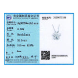 Crystal Flower Pendant Necklace S925 Silver Chain