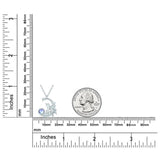 Moonstone & Cubic Zircon Unicorn Pendant Necklace