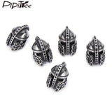 4pcs Stainless Steel Helmet Beads DIY Men's Bracelet Spacer Charms