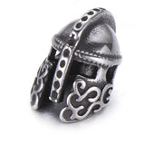 4pcs Stainless Steel Helmet Beads DIY Men's Bracelet Spacer Charms