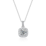 1CT D Moissanite Wedding Pendant Necklace