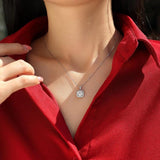 1CT D Moissanite Wedding Pendant Necklace