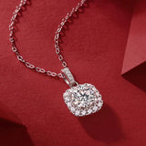 1CT D Moissanite Wedding Pendant Necklace