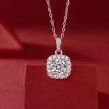 1CT D Moissanite Wedding Pendant Necklace