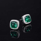 S925 Green Treasure Sugar Tower Diamond Set Pendant Necklace