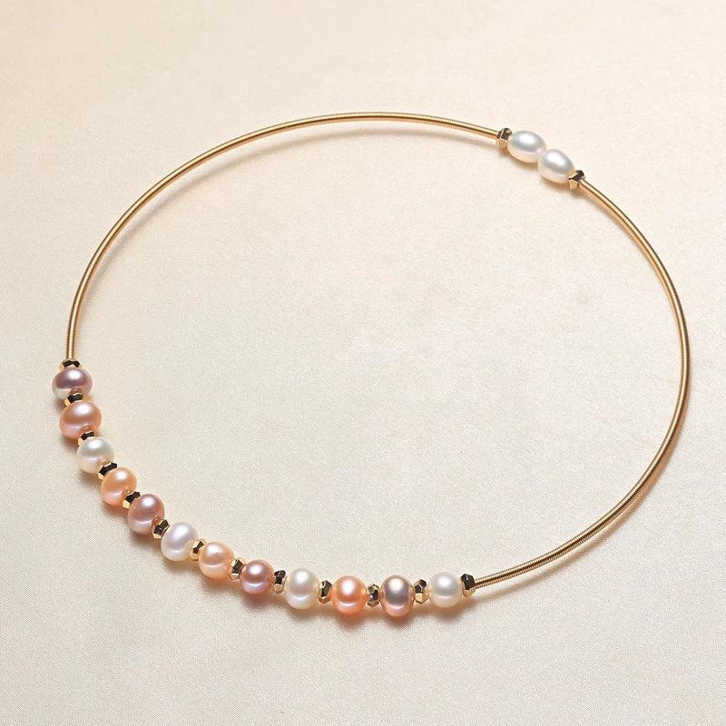 14K True Filled Freshwater Pearl Choker Necklace DIY Jewelry