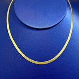 Flat Snake Collar Chain 925 Silver Necklace with 18k Plated