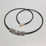 Labradorite Spinel Silver Necklace