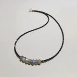 Labradorite Spinel Silver Necklace