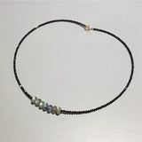 Labradorite Spinel Silver Necklace