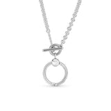 S925 Silver Double Heart Pendant Necklace - Mother's Collection