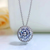 D-color Diamond Pendant 11.0 CT Collar Chain Necklace 38+5