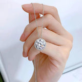 D-color Diamond Pendant 11.0 CT Collar Chain Necklace 38+5