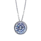 D-color Diamond Pendant 11.0 CT Collar Chain Necklace 38+5