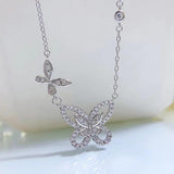 925 Silver Butterfly Necklace Collar Chain ins Style