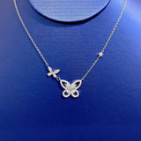 925 Silver Butterfly Necklace Collar Chain ins Style