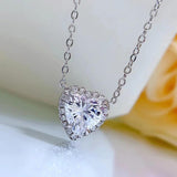 S925 Silver 2-carat Love Necklace Pendant Women's High Carbon Diamond Pendant