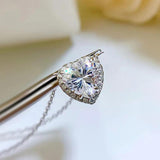 S925 Silver 2-carat Love Necklace Pendant Women's High Carbon Diamond Pendant