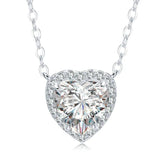 S925 Silver 2-carat Love Necklace Pendant Women's High Carbon Diamond Pendant