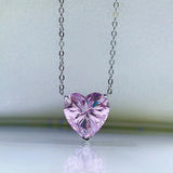 S925 Love Yellow Diamond Necklace Women's Neck Chain