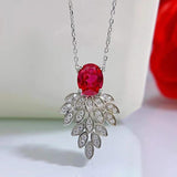 S925 Silver Ruby 7*9 Necklace Jewelry Ins Necklace Jewelry