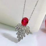 S925 Silver Ruby 7*9 Necklace Jewelry Ins Necklace Jewelry