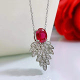 S925 Silver Ruby 7*9 Necklace Jewelry Ins Necklace Jewelry